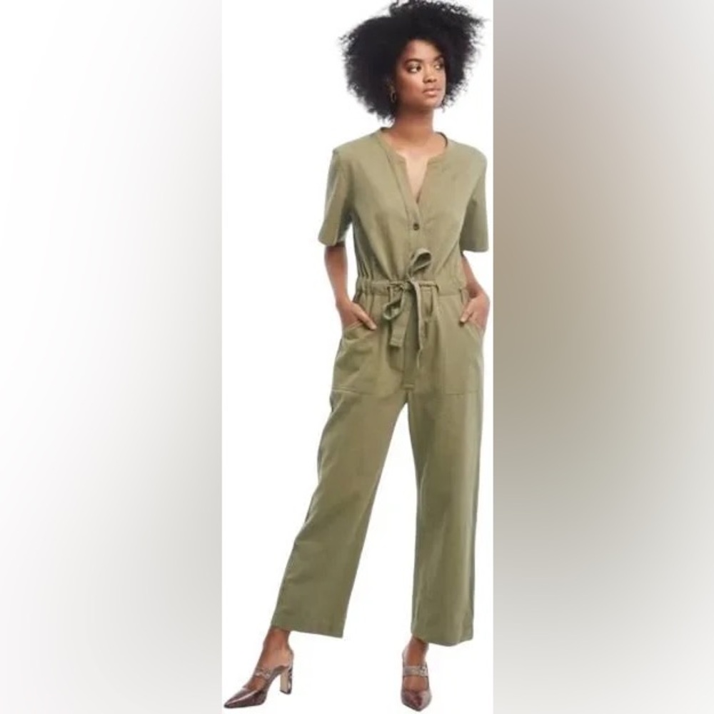 ABLE Women's olive green utility jumpsuit